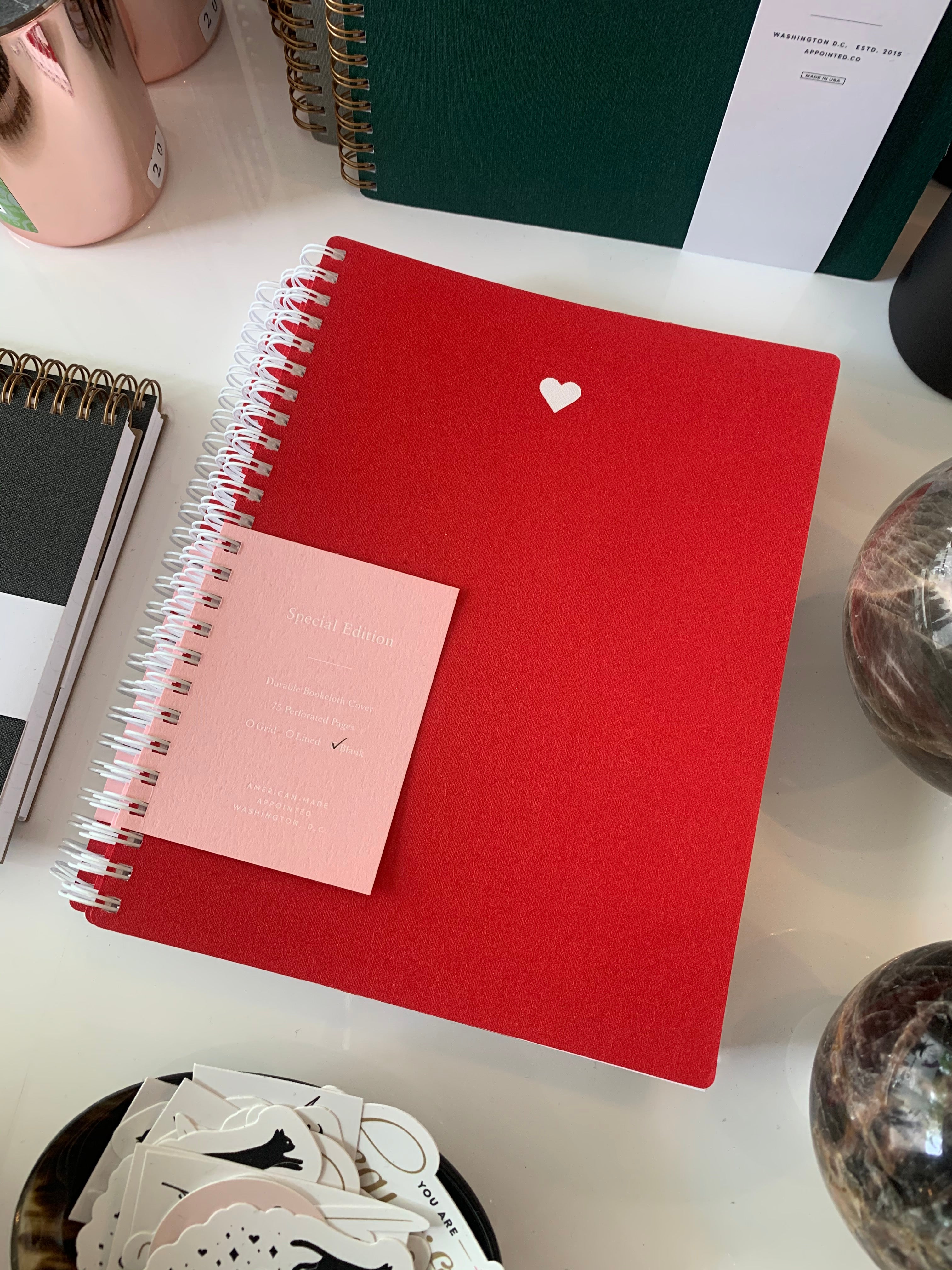 Strawberry Heart Blank Notebook