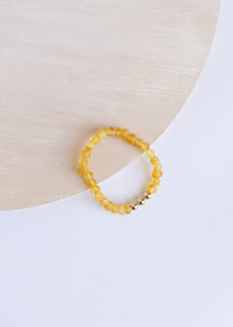 Raw Honey Amber + 14k Gold | Bracelet