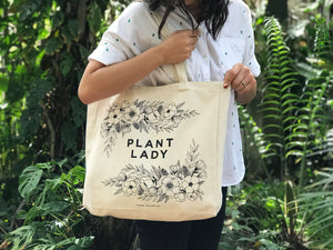 Plant Lady Canvas Tote Bag
